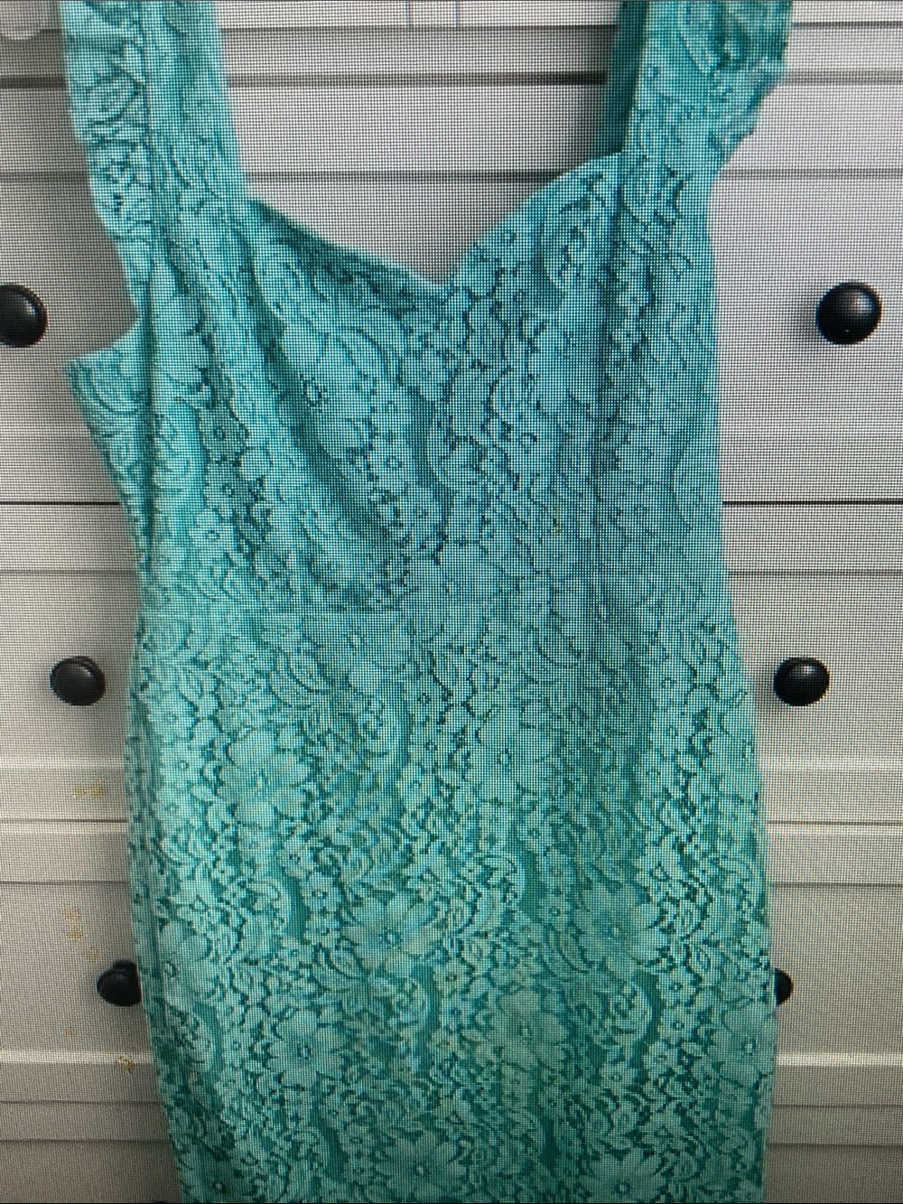 Aqua Lace Midi Sheath Dress